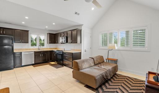 Third floor kitchen and living