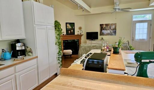 Open concept kitchen/living/dining in addition