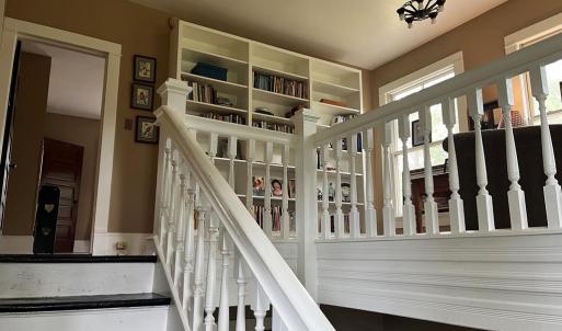Built in bookcase on landing
