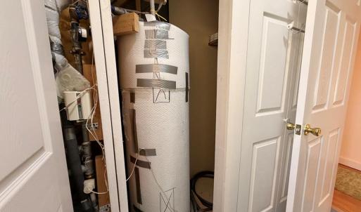Hot Water Heater, Owner drains every 6 months as part of maintenance.  Wrapped for efficiency.  50 gallon tank