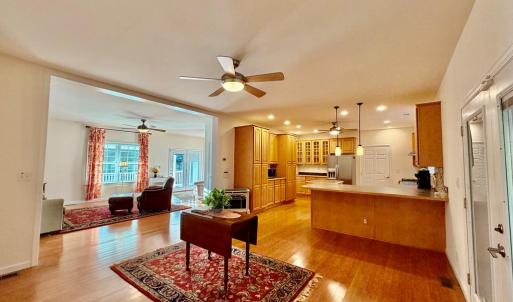 Dining Room, Double doors go out to back deck