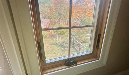 From bedroom window to the back yard