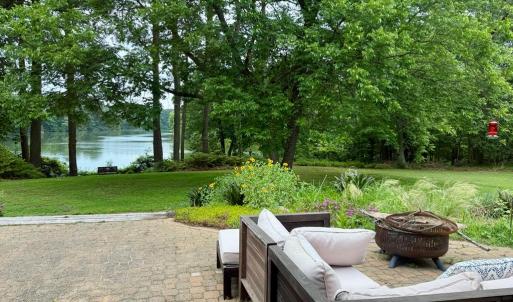 Patio overlooking lake