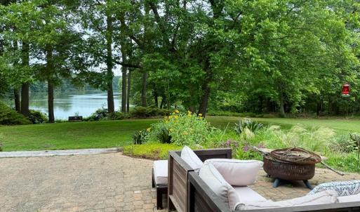 Patio overlooking lake