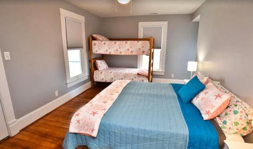 2nd Floor Bedroom, This bedroom is set up for a family of 4. In this photo there is a King Bed