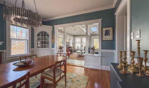 Dining room looking into the family room