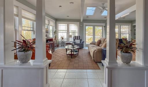 Dining room looking into the den