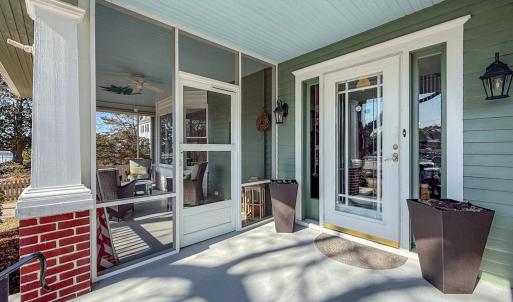Front Entrance and screened porch