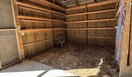 Hay storage area of barn