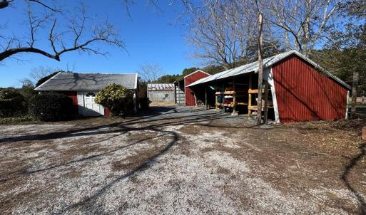 Workshop and equipment sheds.