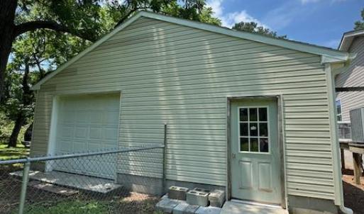 rear of detached garage