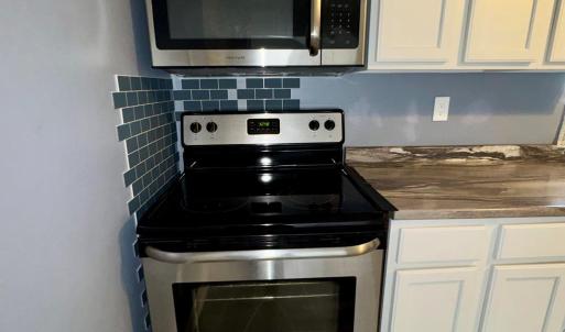 Newer stainless appliances.