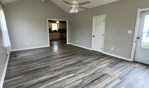 Spacious living room with new LVP flooring