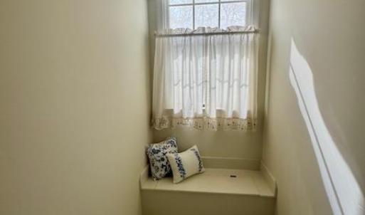 Window seat with storage bench.