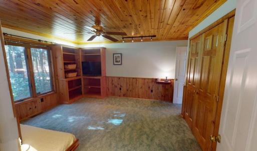 Primary suite office/den with builtins