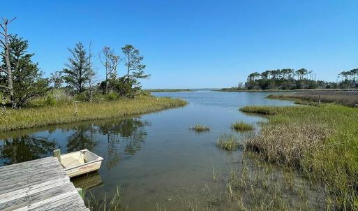 Creek and dock-high tide