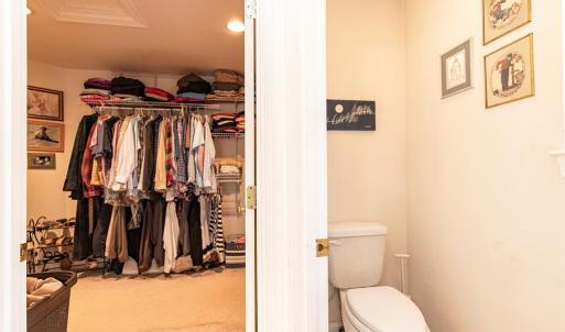 walk in closet and water closed