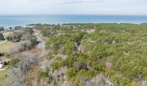 Birds eye view with the Bay in the background