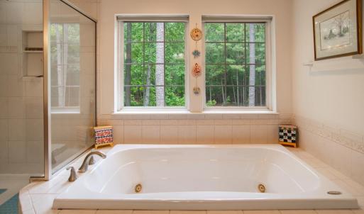 Large soaking tub