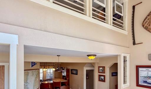 sunroom looking up to loft
