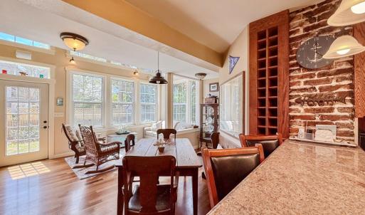 looking from kitchen towards sunroom