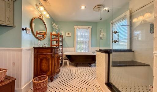 bathroom - upstairs, bathroom connects to loft/bedroom and bedroom 3