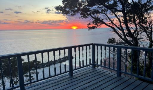 Terrace overlooking bay
