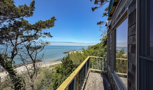 Terrace of bay front studio