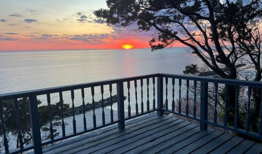 Terrace overlooking bay