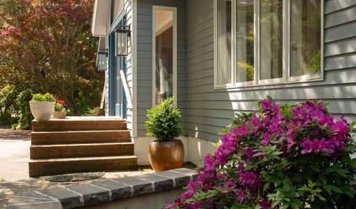 Side view of front door