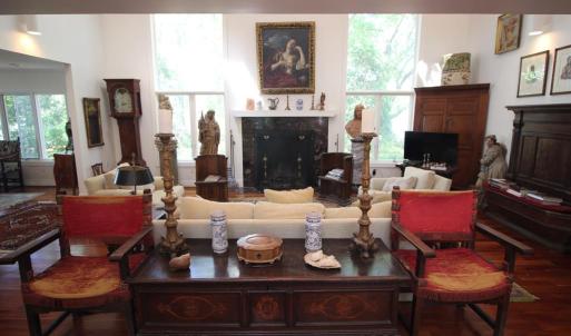 Looking across the living room