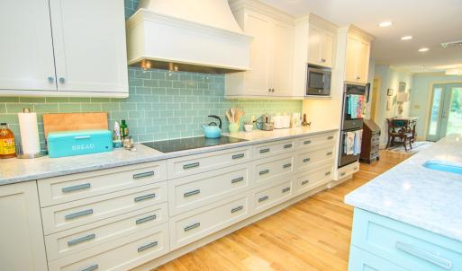 Custom Kitchen- glass tile backsplash