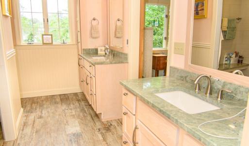 Primary Bath with radiant floor heat and granite c