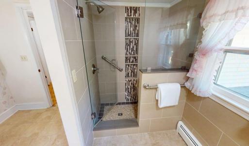Updated walk-in shower