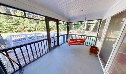 Screen porch with swing