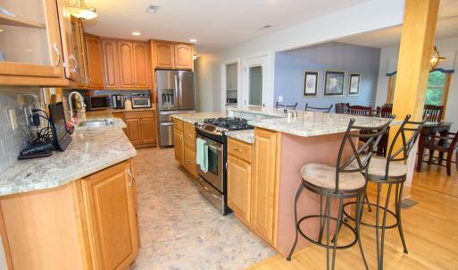 Kitchen, Custom Maple Cabinets with Granite Countertops.