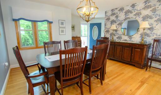 Dining Room, Hardwood Floors and nice natural light.