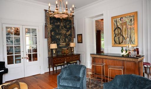 Parlor bar and library entrance