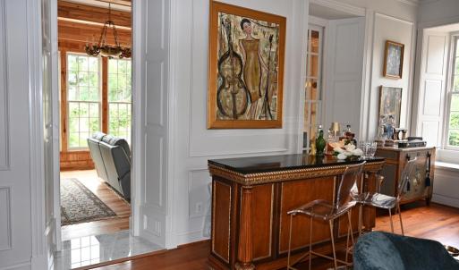 Library entrance over marble threshold