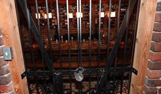 gated wine room entrance