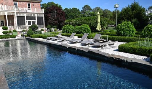 Poolside sun patio