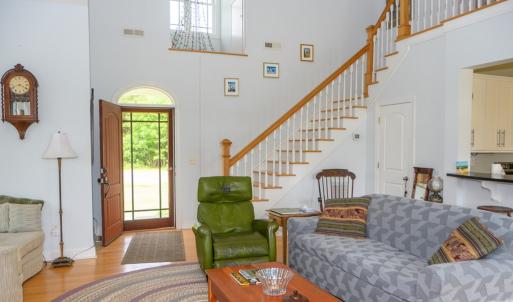 Living Room, Staircase leading up to the Guest Bedrooms and Bath