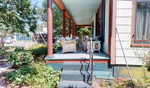 Side of porch with stairs