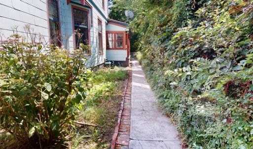 Pathway to the back and side yard
