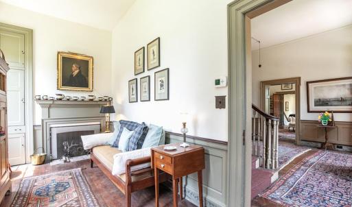 Office, Picture above the mantel is believed to be John Wharton, though unverified.