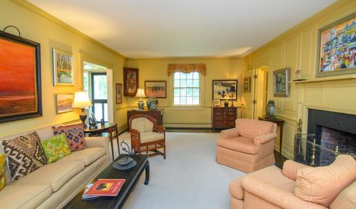 Formal Living Room, Crown molding and Fireplace