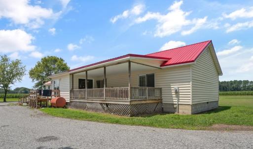 Rear view of main house
