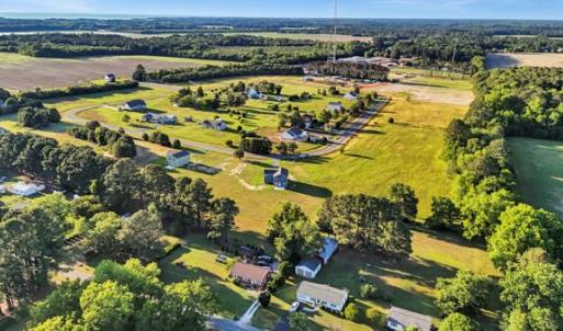 Aerial of neighborhood where home is located.
