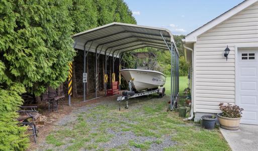 Covered storage for a boat or RV
