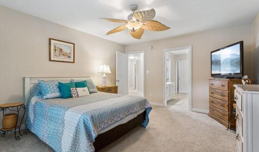 Primary Bedroom with direct access to screened porch
